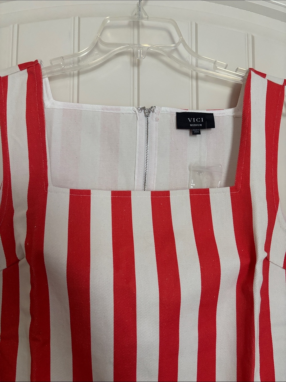 Vici Coastal Red Striped Shift Dress - Picture 8 of 9